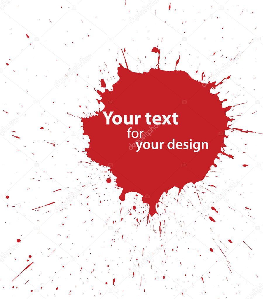 Grunge blood spot for your design