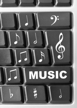 Computer music keyboard clipart
