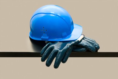 Hardhat and gloves clipart