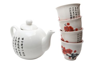 Tea-things in asian style clipart