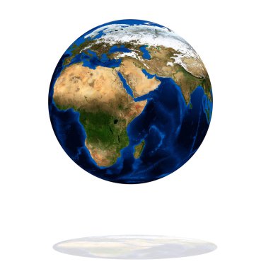 Africa on the Earth planet clipart