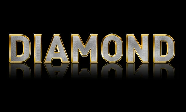 Bling diamant text — Stockfoto