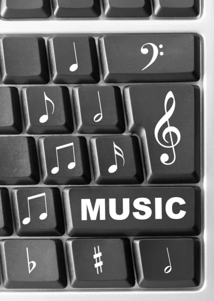 Tastiera musica computer — Foto Stock