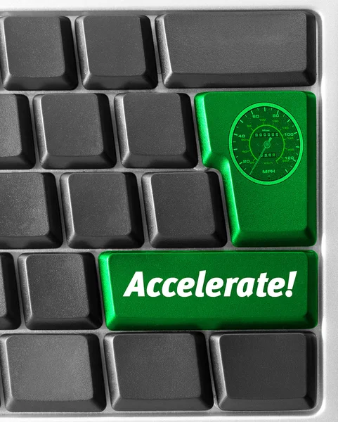 "Accelerate" key — Stock Photo, Image