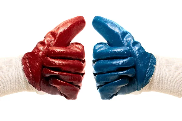Red and blue glove — Stock Photo, Image