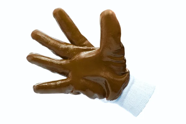 Kahverengi İş Sanayi eldiveni — Stok fotoğraf
