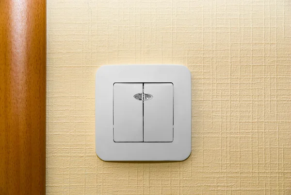 Electrical light wall switch — Stock Photo, Image