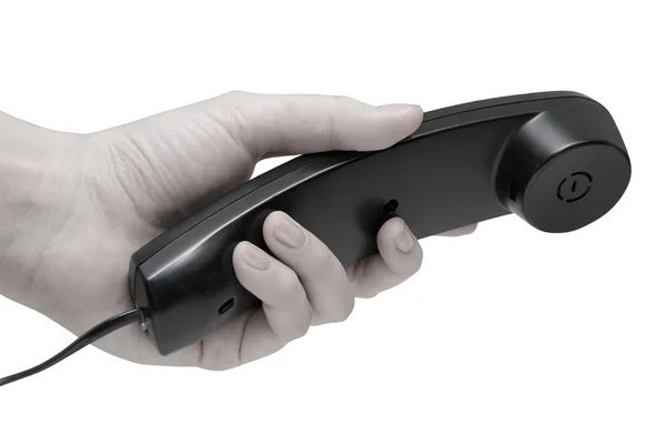 Telephone with hand — Stock Photo, Image