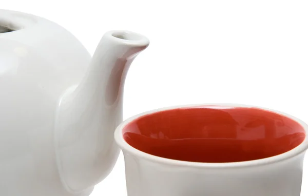 Close-up of teapot and cup — Stock Photo, Image