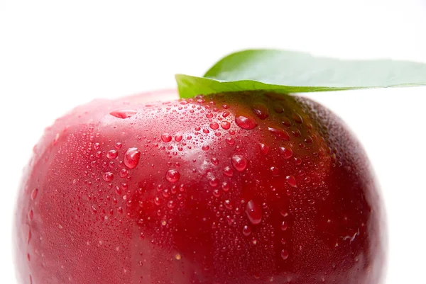 熟した新鮮な赤いりんごのクローズ アップ — ストック写真