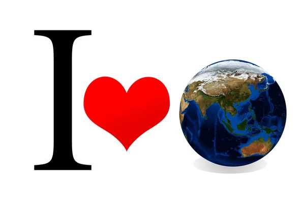 I love earth — Stock Photo, Image