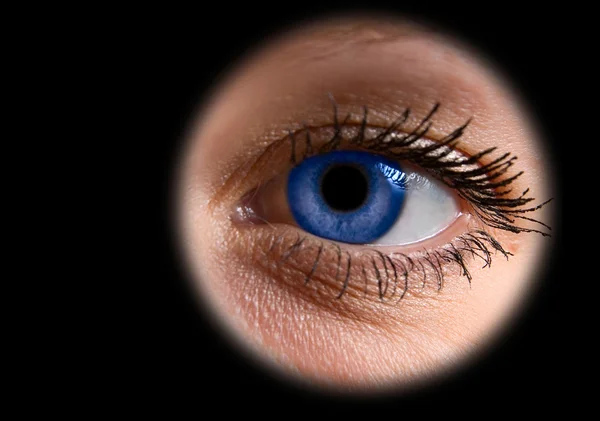 Oeil de femme bleu — Photo
