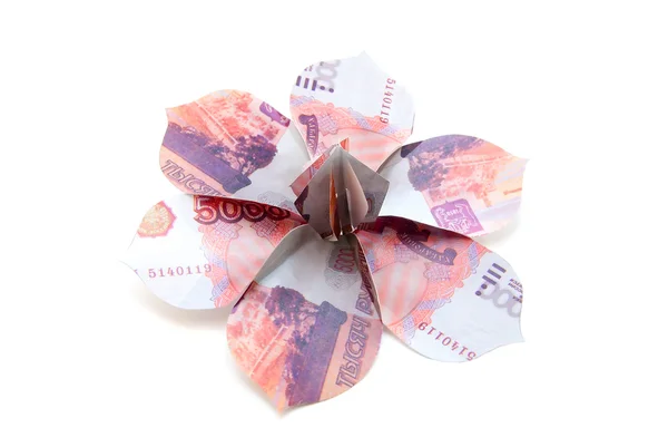 Virág rubel bill — Stock Fotó
