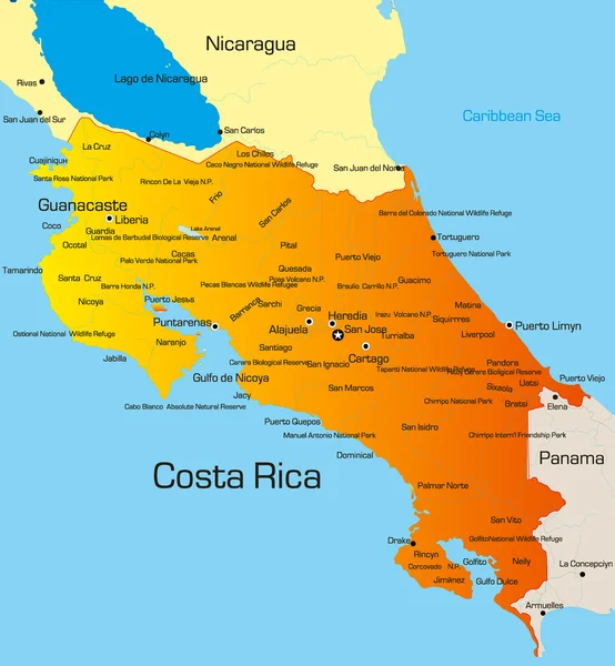 Costa Rica — Stock vektor