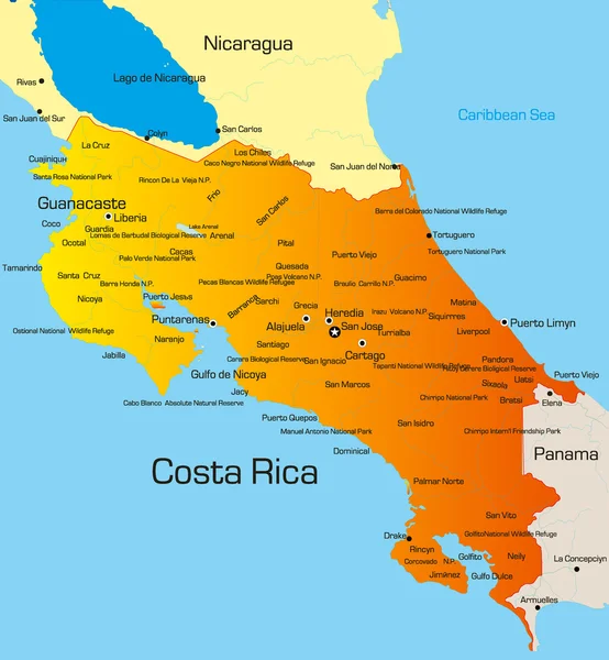 Costa Rica — Stockvektor