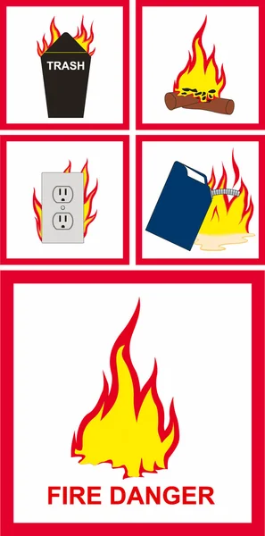 Fire sign — Stock Vector