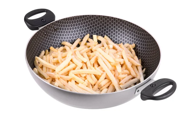 Fried potatoes in Teflon pan — Stock Photo, Image