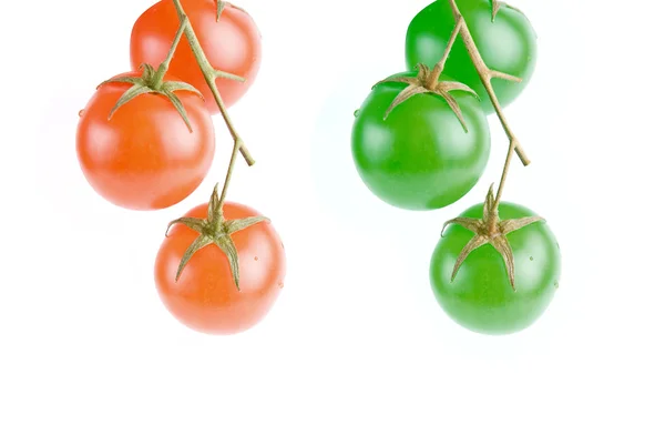 Rode en groene tomaten — Stockfoto