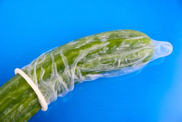 stock image Cucumber in a condom