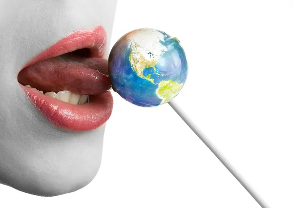 Lick the earth — Stock Photo, Image