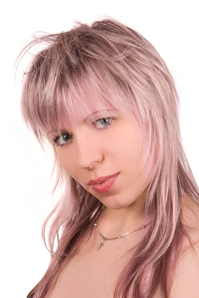 Růžové vlasy — Stock fotografie