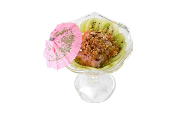Dessert mit Kiwi und Nüssen — Stockfoto