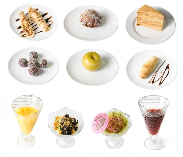 Reihe von Desserts — Stockfoto
