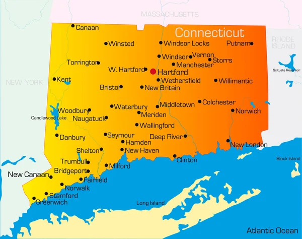 Connecticut — Wektor stockowy