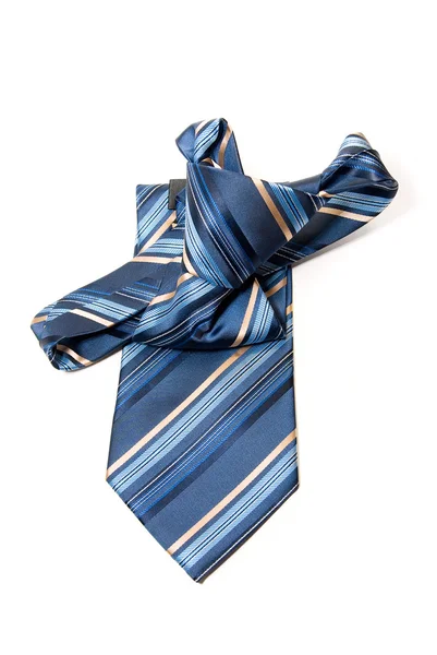 蓝色格子男士领带 — 图库照片