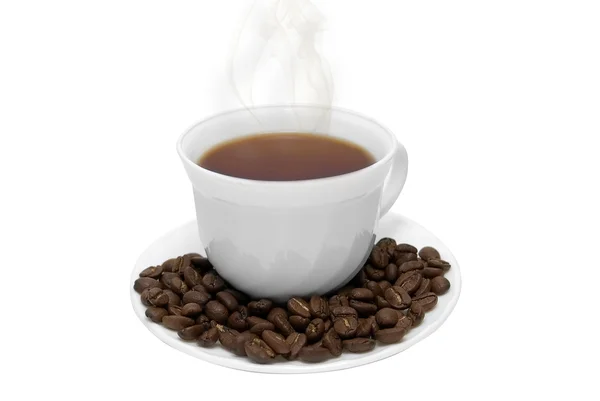 Xícara de café branco perfeito — Fotografia de Stock