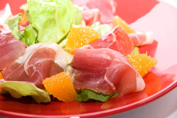 Close up of jamon salad — Stock Photo, Image