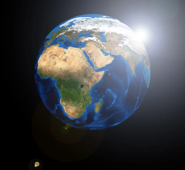 Afrika op de planeet aarde — Stockfoto