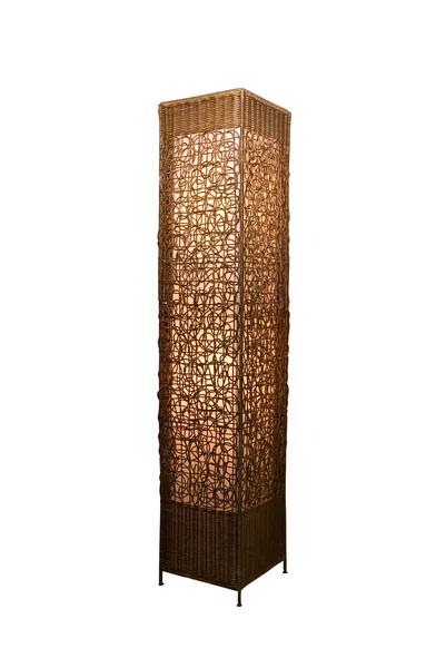 Ratanový stojan lampa — Stock fotografie