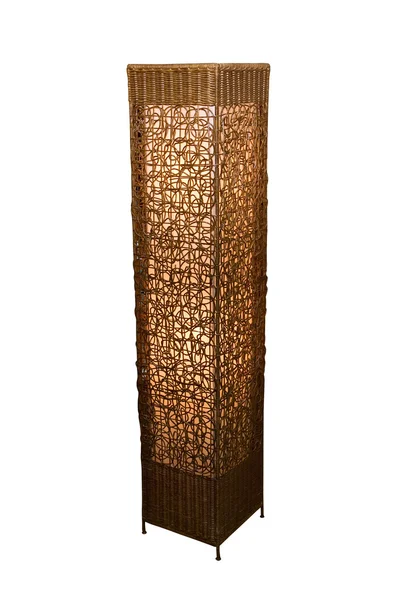 Ratanový stojan lampa — Stock fotografie