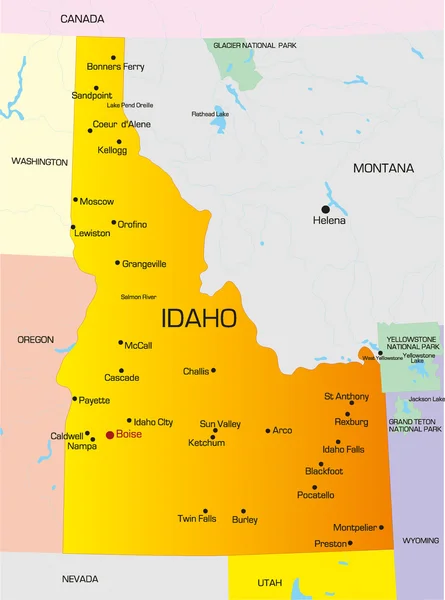 Idaho — Stockvektor