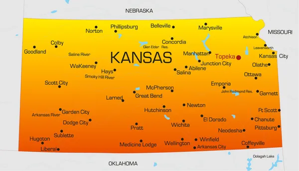 Kansas — Stockvektor