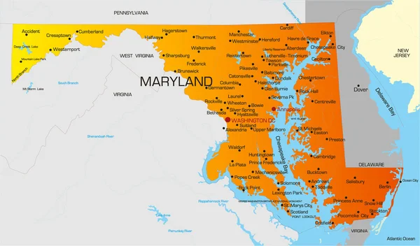 Maryland — Wektor stockowy