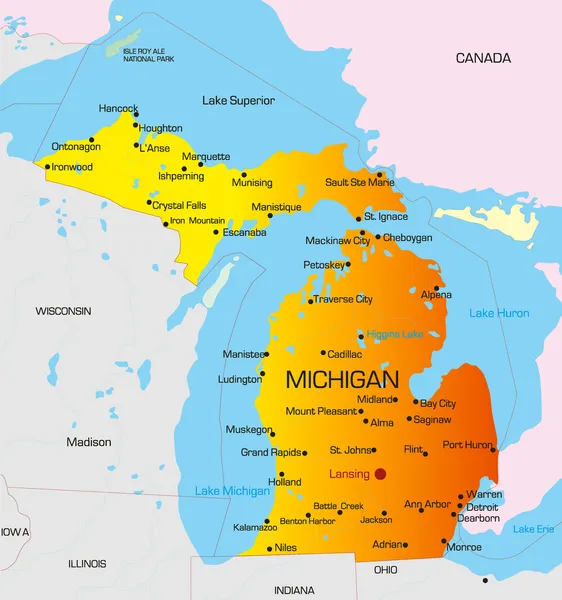 Michigan — Stok Vektör
