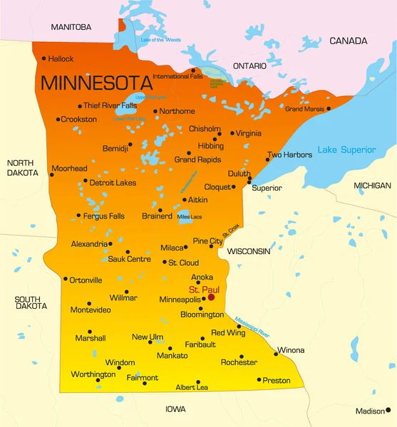 Minnesota — Vector de stock