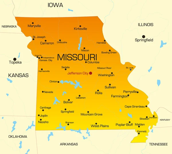 Państwo Missouri — Wektor stockowy