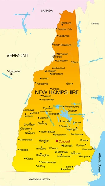 New Hampshire — Wektor stockowy