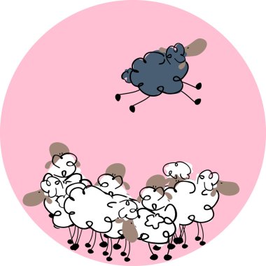 Black sheep clipart