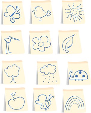 Spring icon set clipart