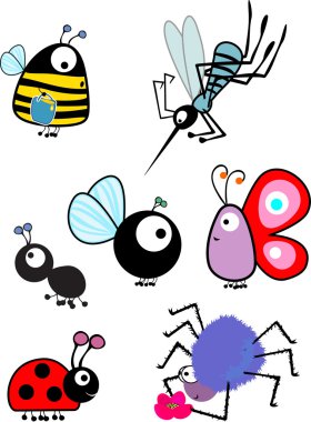 Insects set clipart