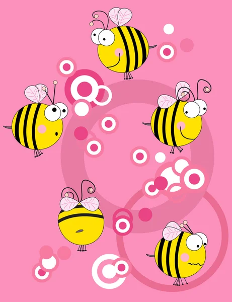Bees collection — Stock Vector