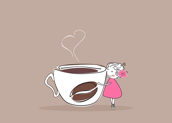 Ich liebe Kaffee — Stockvektor