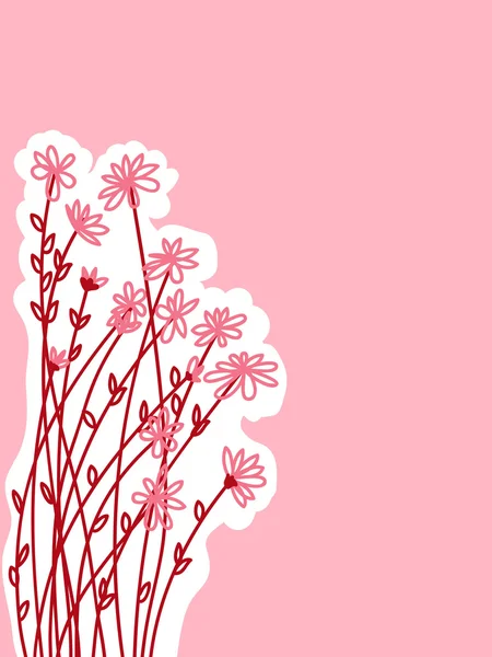 Ροζ λουλουδάτο φόντο — Διανυσματικό Αρχείο