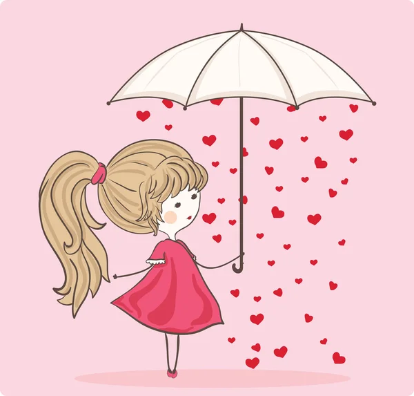 Amor lluvia — Vector de stock