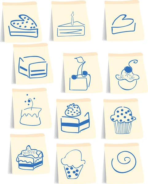 Conjunto de iconos dulces — Archivo Imágenes Vectoriales