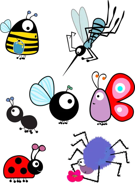 Insects set — Stock Vector